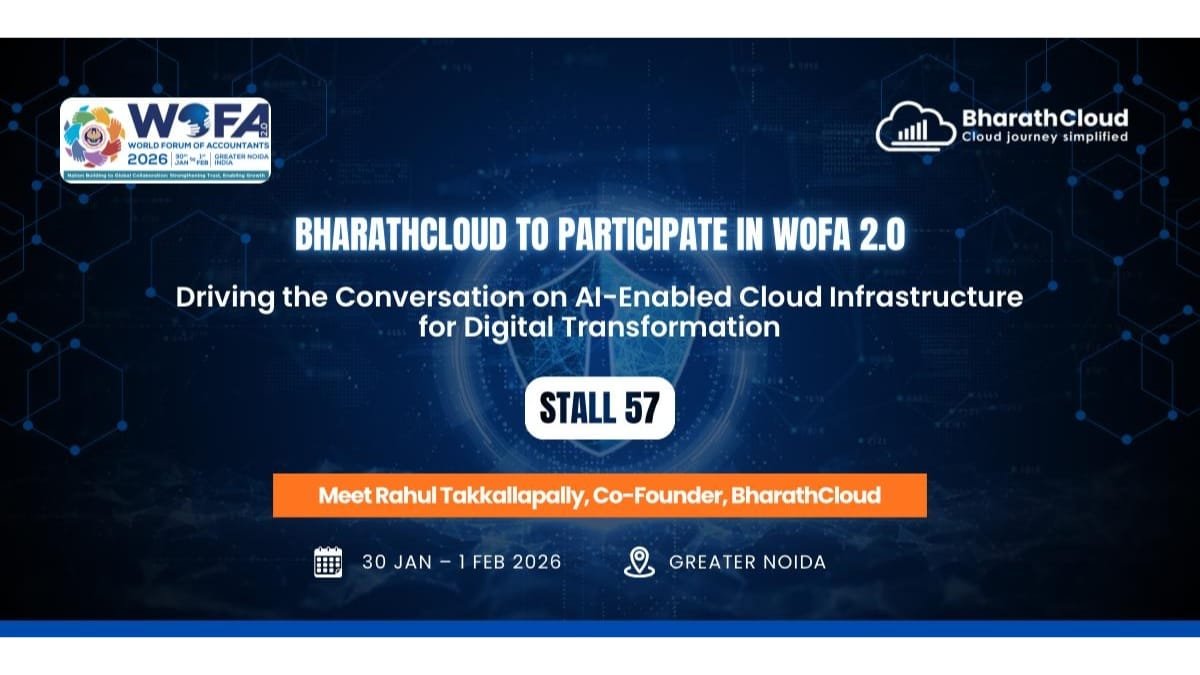 BharathCloud to Participate in WOFA 2.0, Driving the Conversation on AI-Enabled Cloud Infrastructure for Digital Transformation