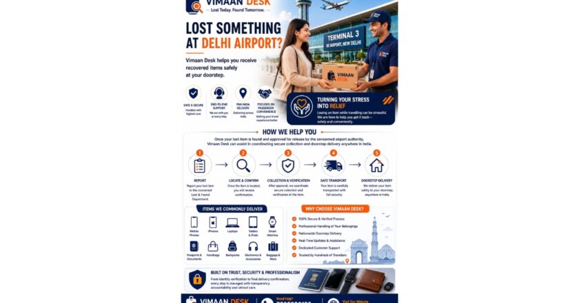 Delhi Airport Lost and Found Service: Recover Lost Items from IGI Airport with Secure Doorstep Delivery by Vimaan Desk