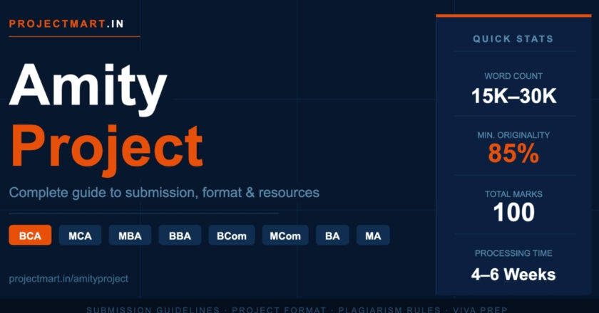 Amity Project: Complete Guide for BCA, MCA, MBA & More