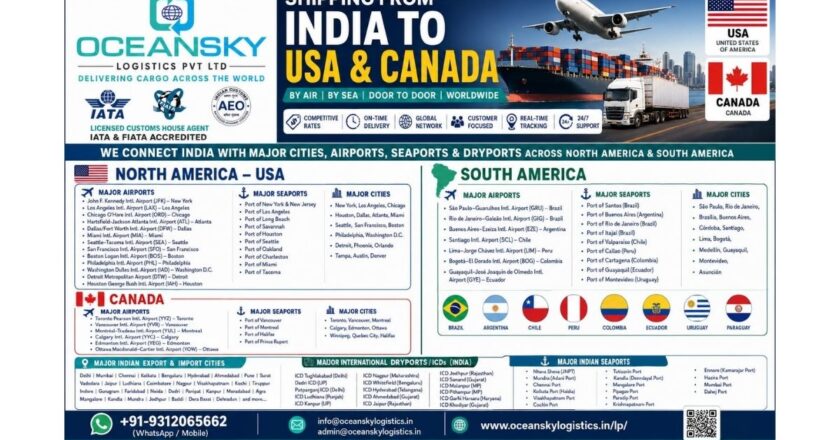 Ocean Sky Logistics Pvt. Ltd. Expands Global Freight Forwarding Network Across USA, Canada, Europe, Russia, CIS Countries, North America & South America with Advanced Air Freight and Ocean Freight Solutions