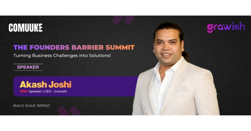 TEDx Speaker Akash Joshi to Address Entrepreneurs at The Founders Barrier Summit Organised by Communex