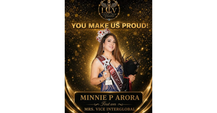Minnie P Arora Scripted History as First-Ever Vice Mrs Interglobal: Redefining Pageantry Through Emotional Intelligence and Purpose