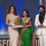 J. Rupadevi of Mavin Wellness Honoured with Wellness Business Excellence Award by Shriya Saran at Pragathi Ratna Awards 2026